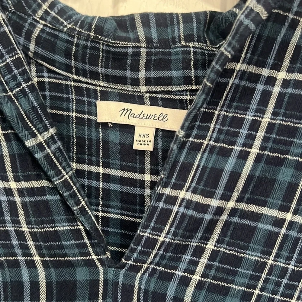 Madewell Swenson pop over baggy shirt short sleeve size XXS